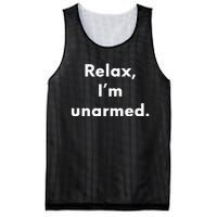 Relax I’M Unarmed Funny Amputee Mesh Reversible Basketball Jersey Tank