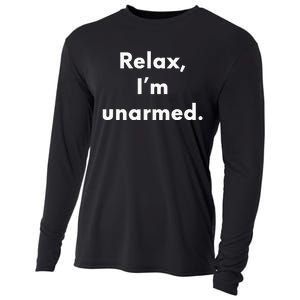 Relax I’M Unarmed Funny Amputee Cooling Performance Long Sleeve Crew