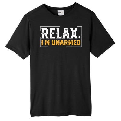 Relax I’M Unarmed Funny Hand Amputee Tall Fusion ChromaSoft Performance T-Shirt