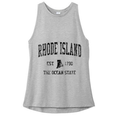 Rhode Island Vintage Sports Ri Design Rhode Islander Ladies PosiCharge Tri-Blend Wicking Tank