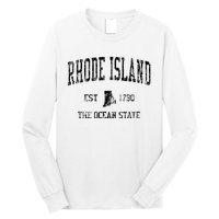 Rhode Island Vintage Sports Ri Design Rhode Islander Long Sleeve Shirt