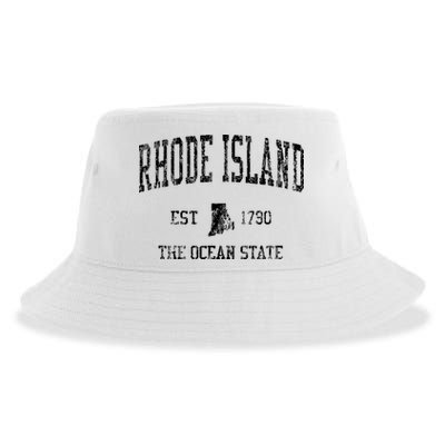 Rhode Island Vintage Sports Ri Design Rhode Islander Sustainable Bucket Hat