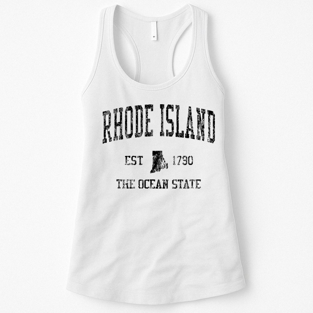 Rhode Island Vintage Sports Ri Design Rhode Islander Womens Tank Top