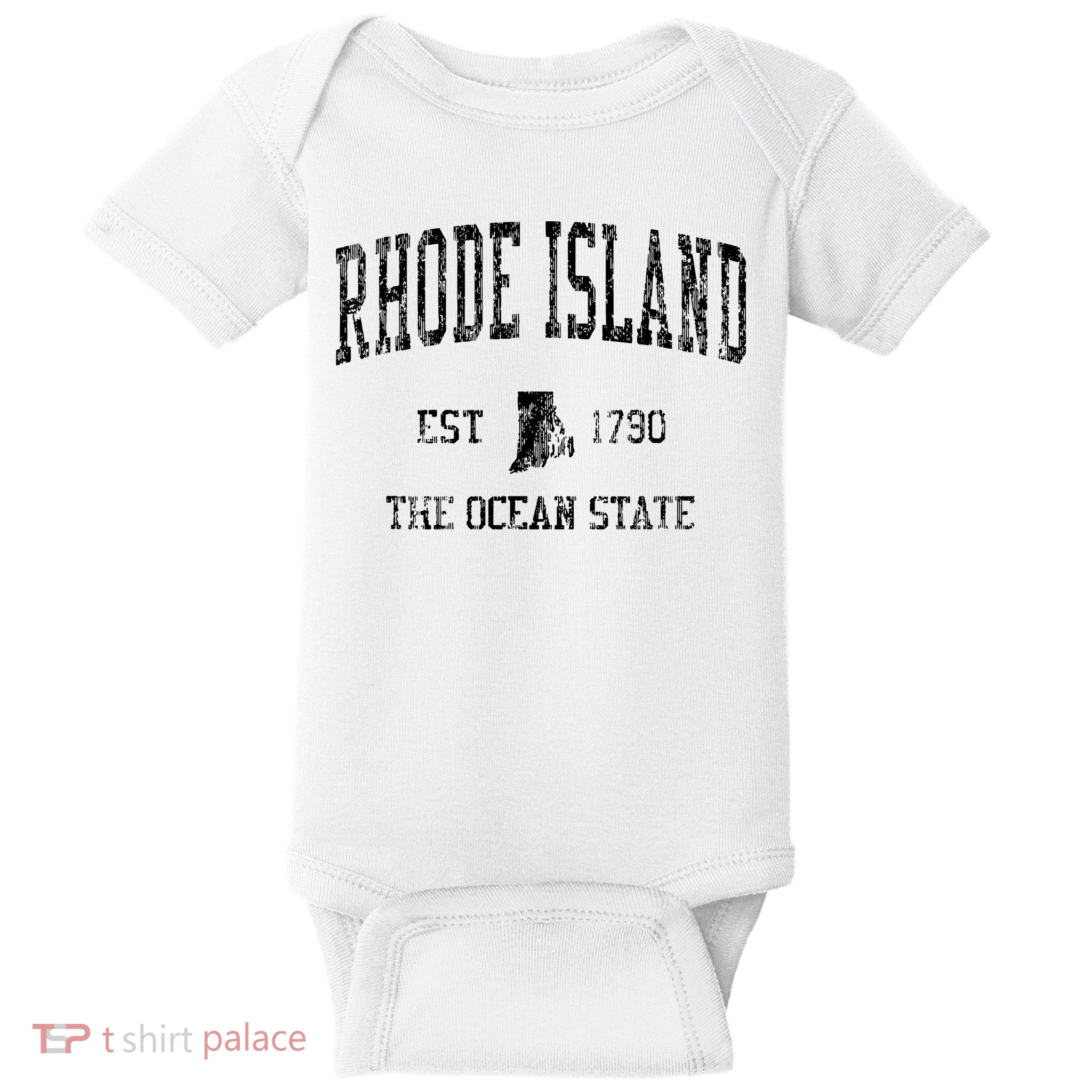 Rhode Island Vintage Sports Ri Design Rhode Islander Baby Bodysuit
