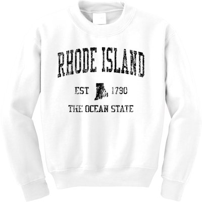 Rhode Island Vintage Sports Ri Design Rhode Islander Kids Sweatshirt