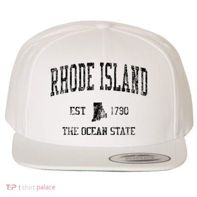 Rhode Island Vintage Sports Ri Design Rhode Islander Wool Snapback Cap