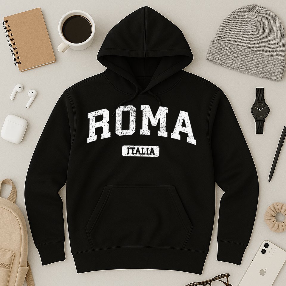 Rome Italy Vintage Sports Hoodie