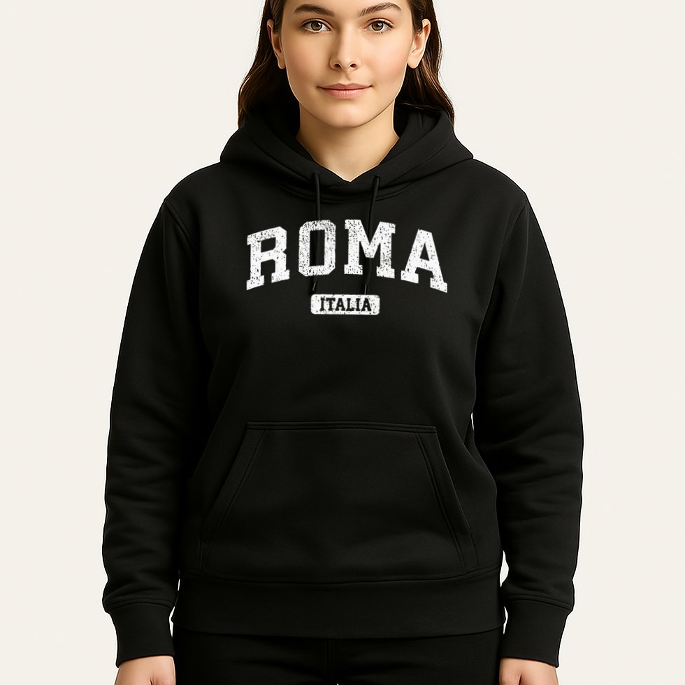 Rome Italy Vintage Sports Hoodie