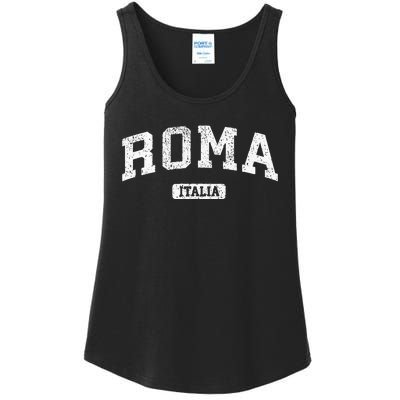 Rome Italy Vintage Sports Ladies Essential Tank