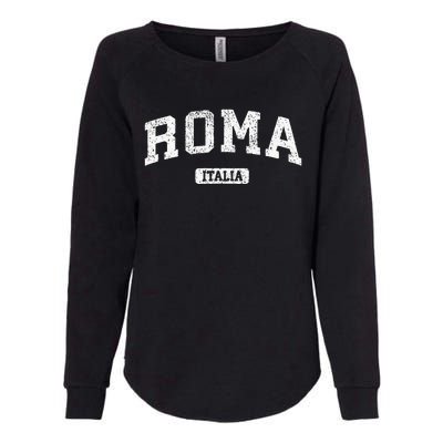 Rome Italy Vintage Sports Womens California Wash Sweatshirt