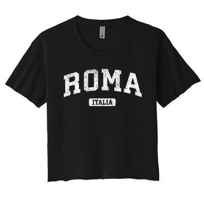 Rome Italy Vintage Sports Women's Crop Top Tee