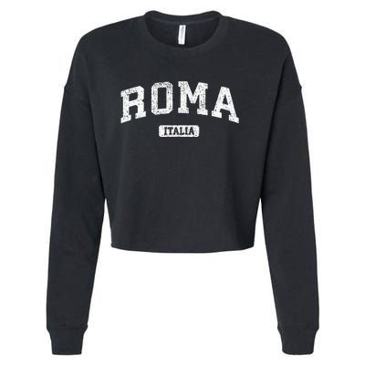 Rome Italy Vintage Sports Cropped Pullover Crew