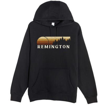 Remington In Vintage Evergreen Sunset Eighties Premium Pullover Hoodie