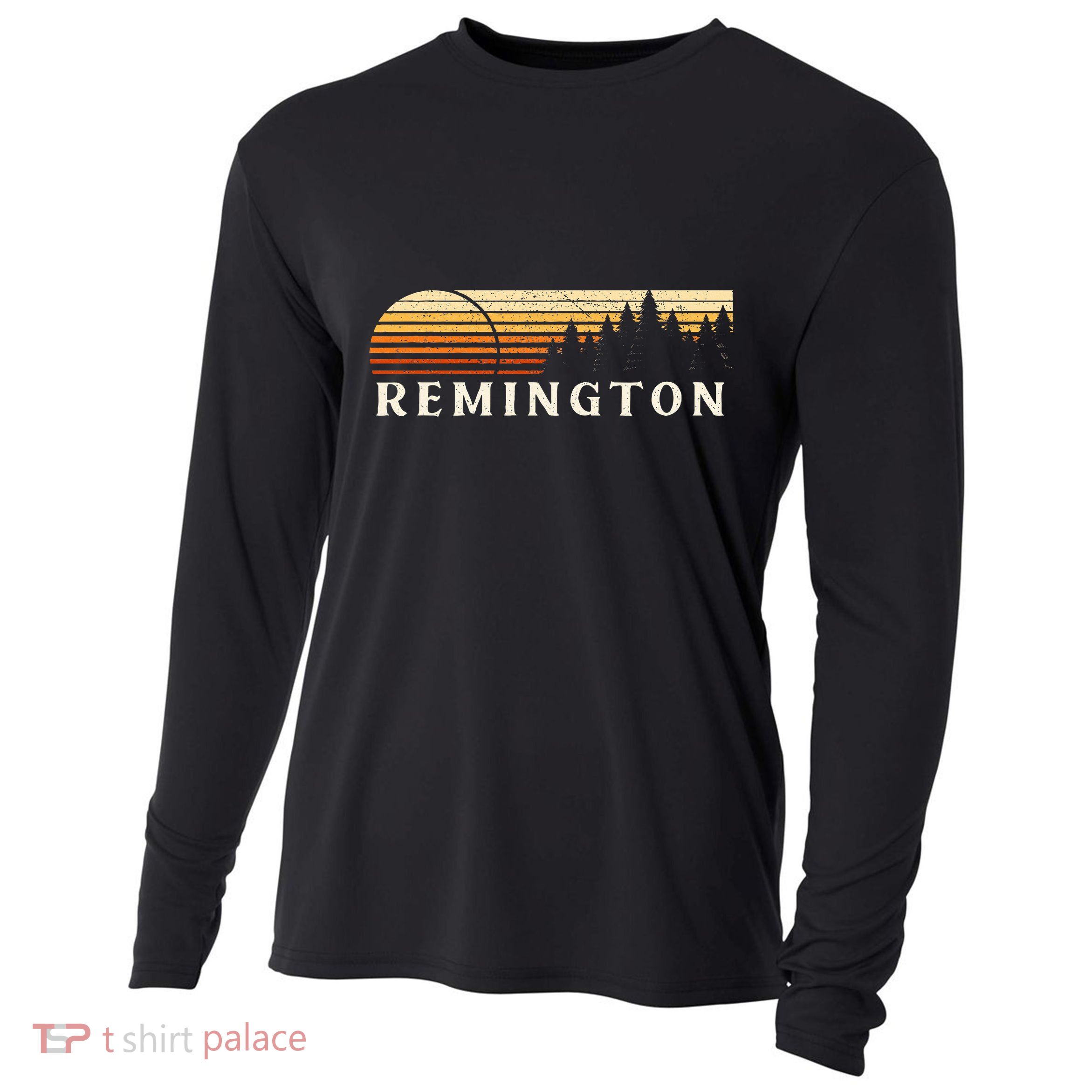 Remington In Vintage Evergreen Sunset Eighties Cooling Performance Long Sleeve Crew