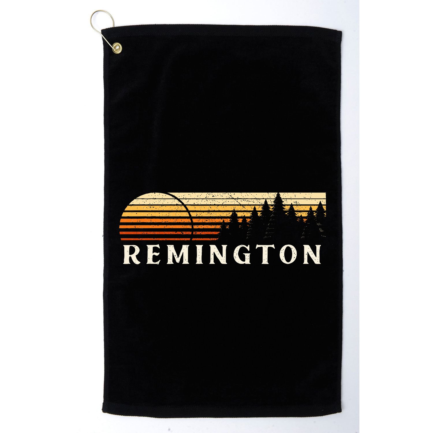Remington In Vintage Evergreen Sunset Eighties Golf Towel