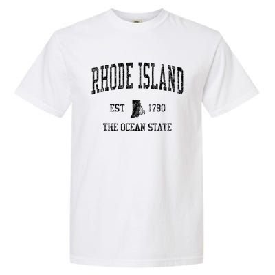 Rhode Island Vintage Established Sports Design Garment-Dyed Heavyweight T-Shirt