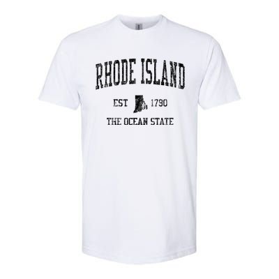 Rhode Island Vintage Established Sports Design Softstyle CVC T-Shirt