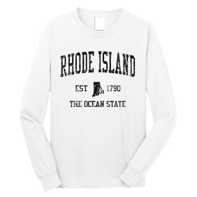 Rhode Island Vintage Established Sports Design Long Sleeve Shirt