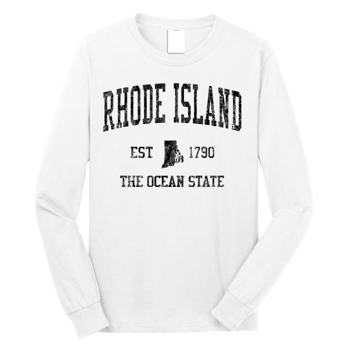 Rhode Island Vintage Established Sports Design Long Sleeve Shirt