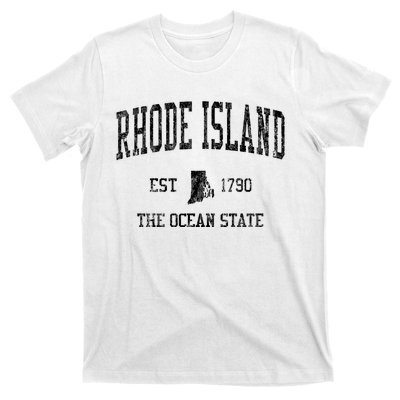 Rhode Island Vintage Established Sports Design T-Shirt