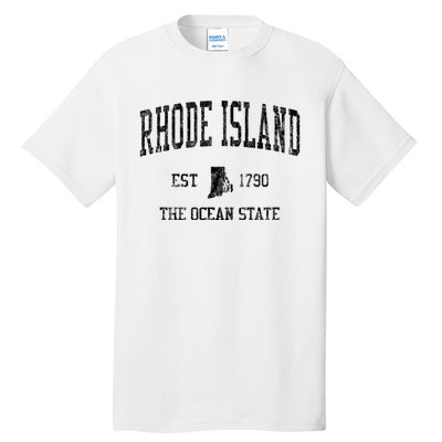 Rhode Island Vintage Established Sports Design Tall T-Shirt