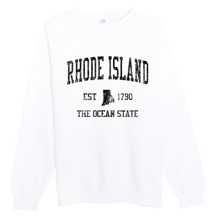 Rhode Island Vintage Established Sports Design Premium Crewneck Sweatshirt