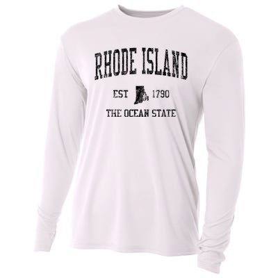 Rhode Island Vintage Established Sports Design Cooling Performance Long Sleeve Crew