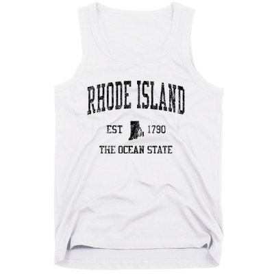 Rhode Island Vintage Established Sports Design Tank Top