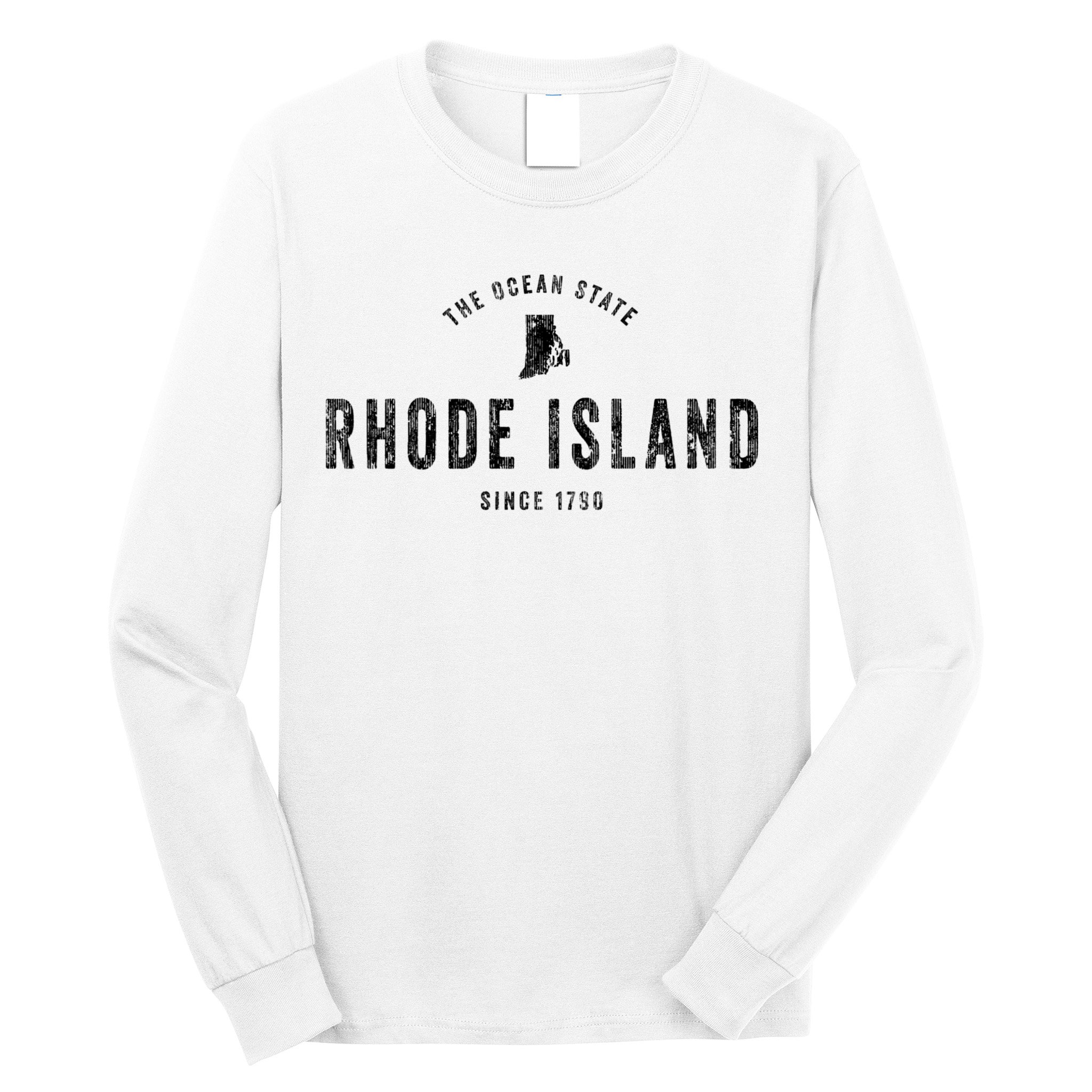 Rhode Island Vintage Established Sports Design Retro Ri Long Sleeve Shirt