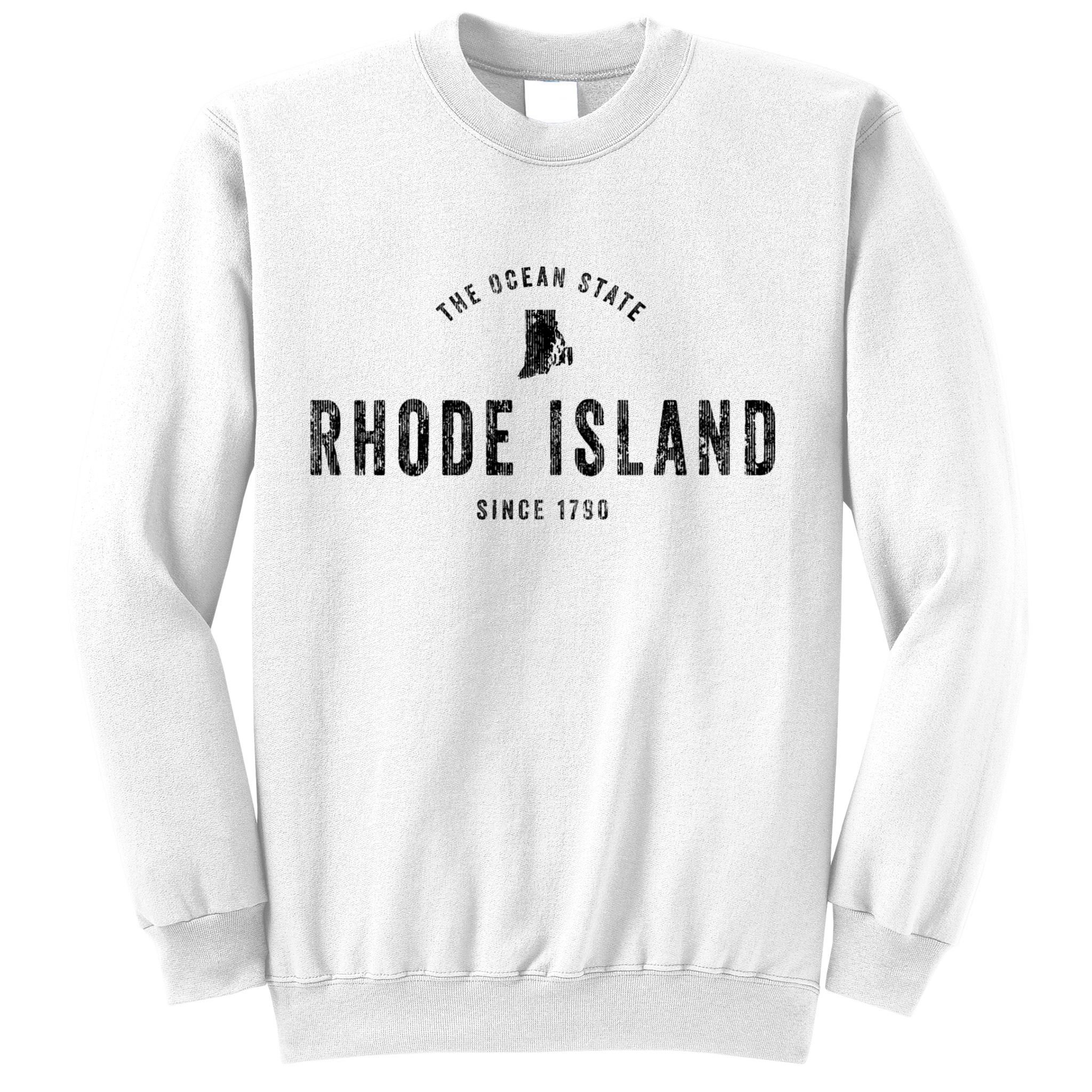 Rhode Island Vintage Established Sports Design Retro Ri Sweatshirt
