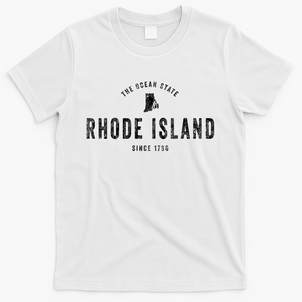 Rhode Island Vintage Established Sports Design Retro Ri T-Shirt