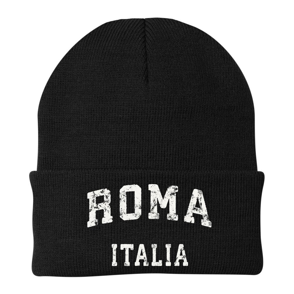 Rome Italy Vintage Roma Italia Sports Design Beanie