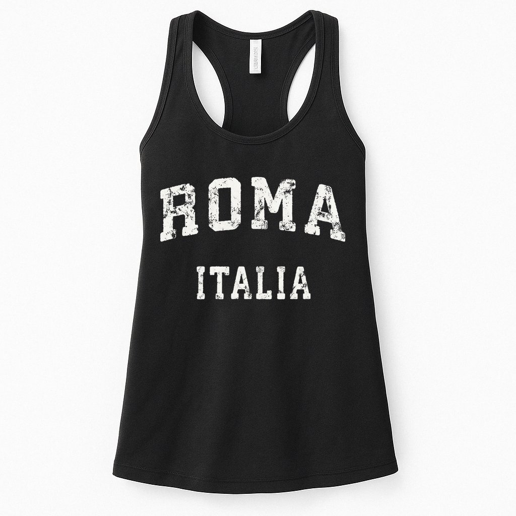 Rome Italy Vintage Roma Italia Sports Design Womens Tank Top