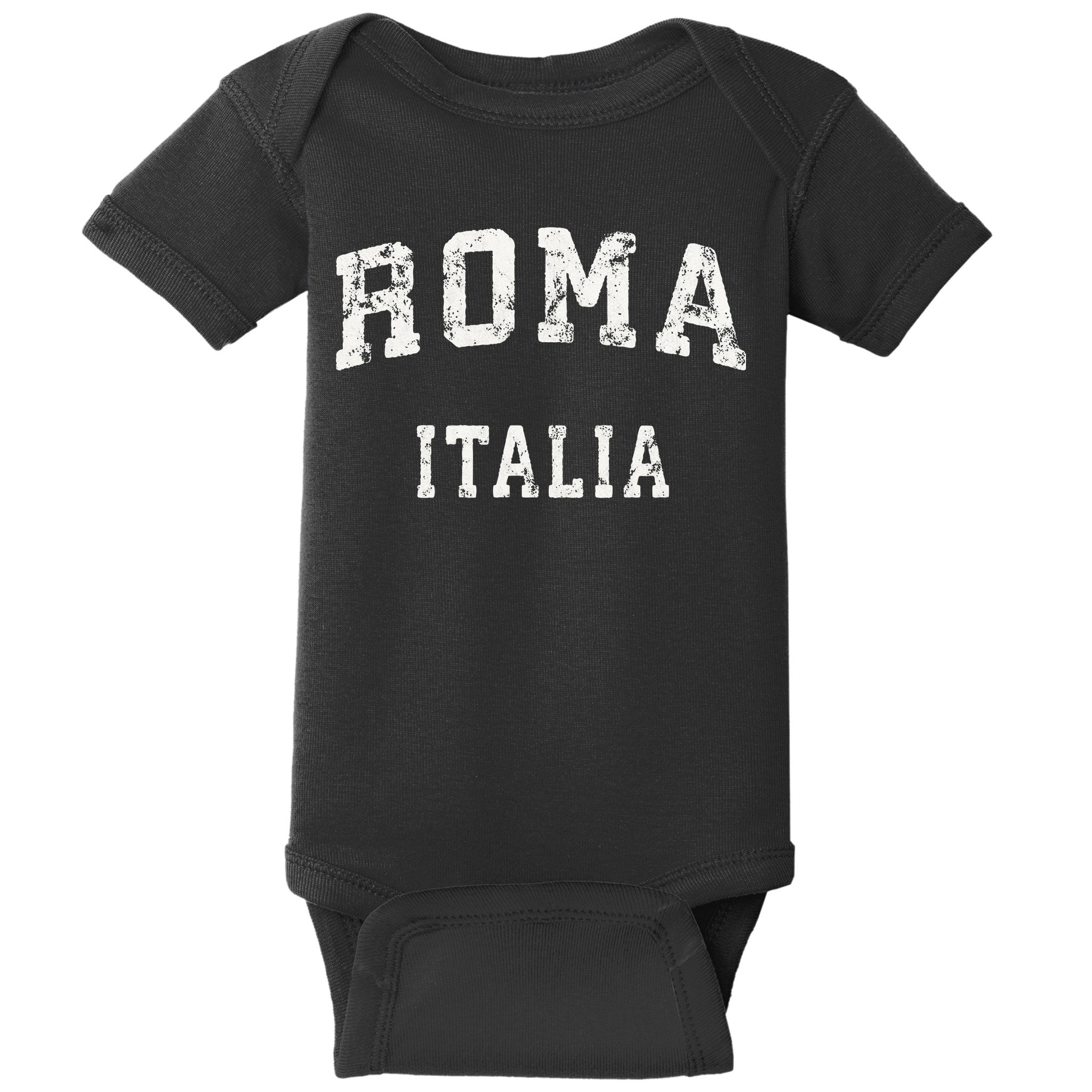 Rome Italy Vintage Roma Italia Sports Design Baby Bodysuit