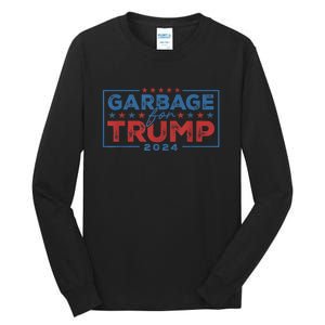 Retro Im Voting For Trump Vance Outlaw Hillbilly Gift Tall Long Sleeve T-Shirt