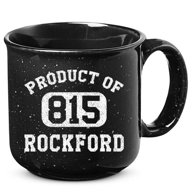 Rockford Illinois Vintage Retro Area Code 15oz Campfire Ceramic Mug