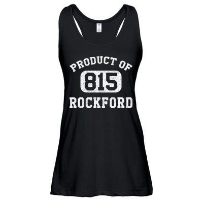 Rockford Illinois Vintage Retro Area Code Ladies Essential Flowy Tank