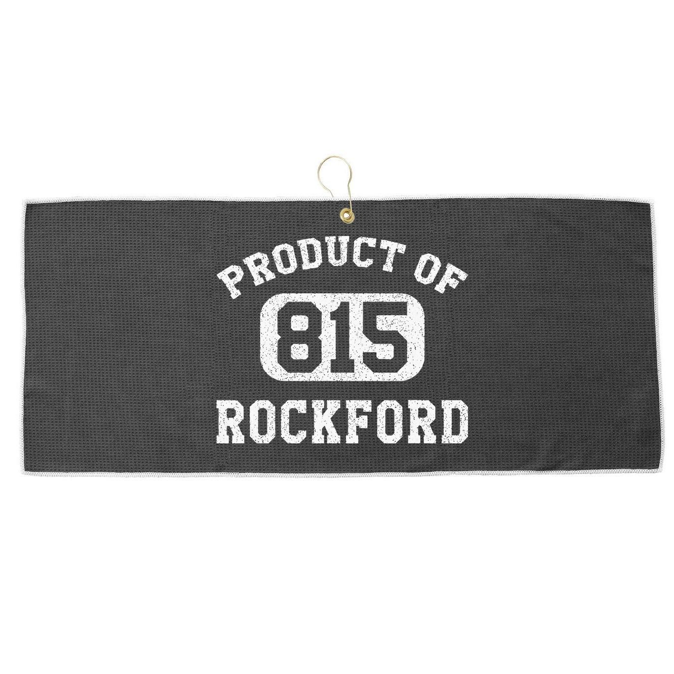 Rockford Illinois Vintage Retro Area Code Large Microfiber Waffle Golf Towel