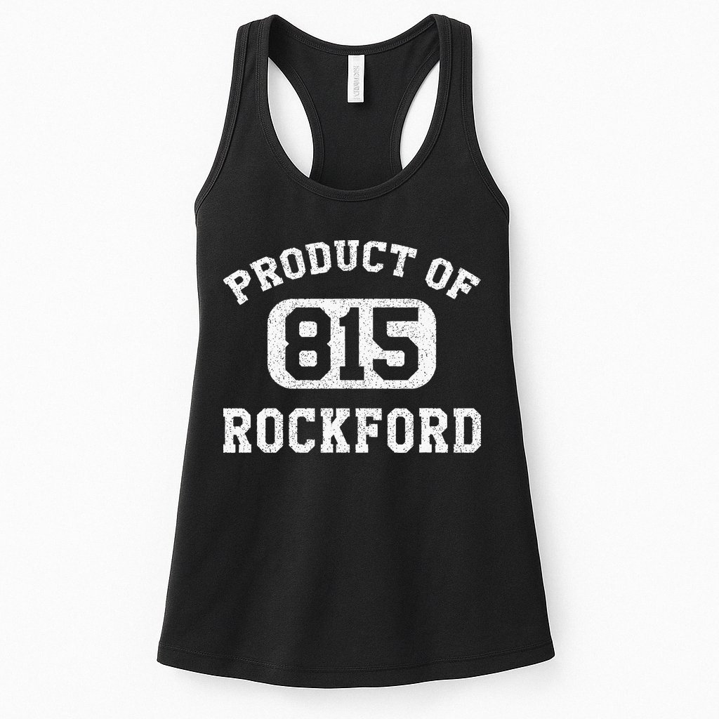Rockford Illinois Vintage Retro Area Code Womens Tank Top