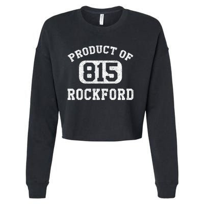 Rockford Illinois Vintage Retro Area Code Cropped Pullover Crew