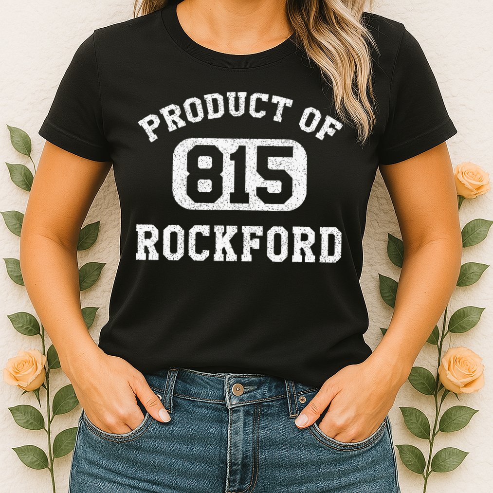 Rockford Illinois Vintage Retro Area Code Womens T-Shirt