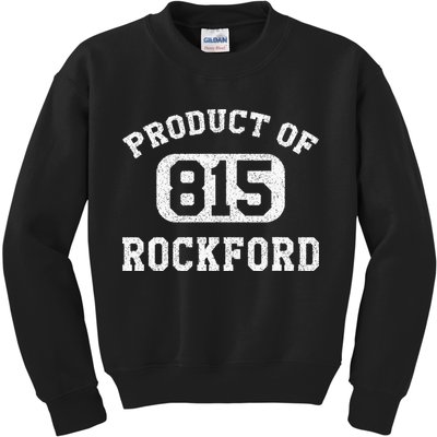 Rockford Illinois Vintage Retro Area Code Kids Sweatshirt