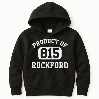 Rockford Illinois Vintage Retro Area Code Kids Hoodie