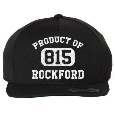 Rockford Illinois Vintage Retro Area Code Wool Snapback Cap