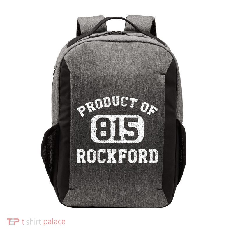 Rockford Illinois Vintage Retro Area Code Vector Backpack