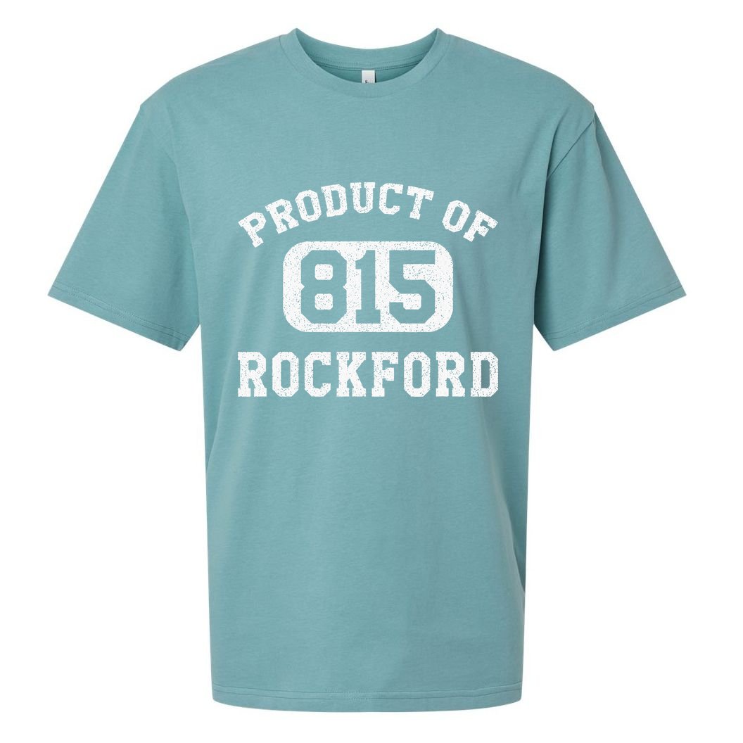 Rockford Illinois Vintage Retro Area Code Sueded Cloud Jersey T-Shirt