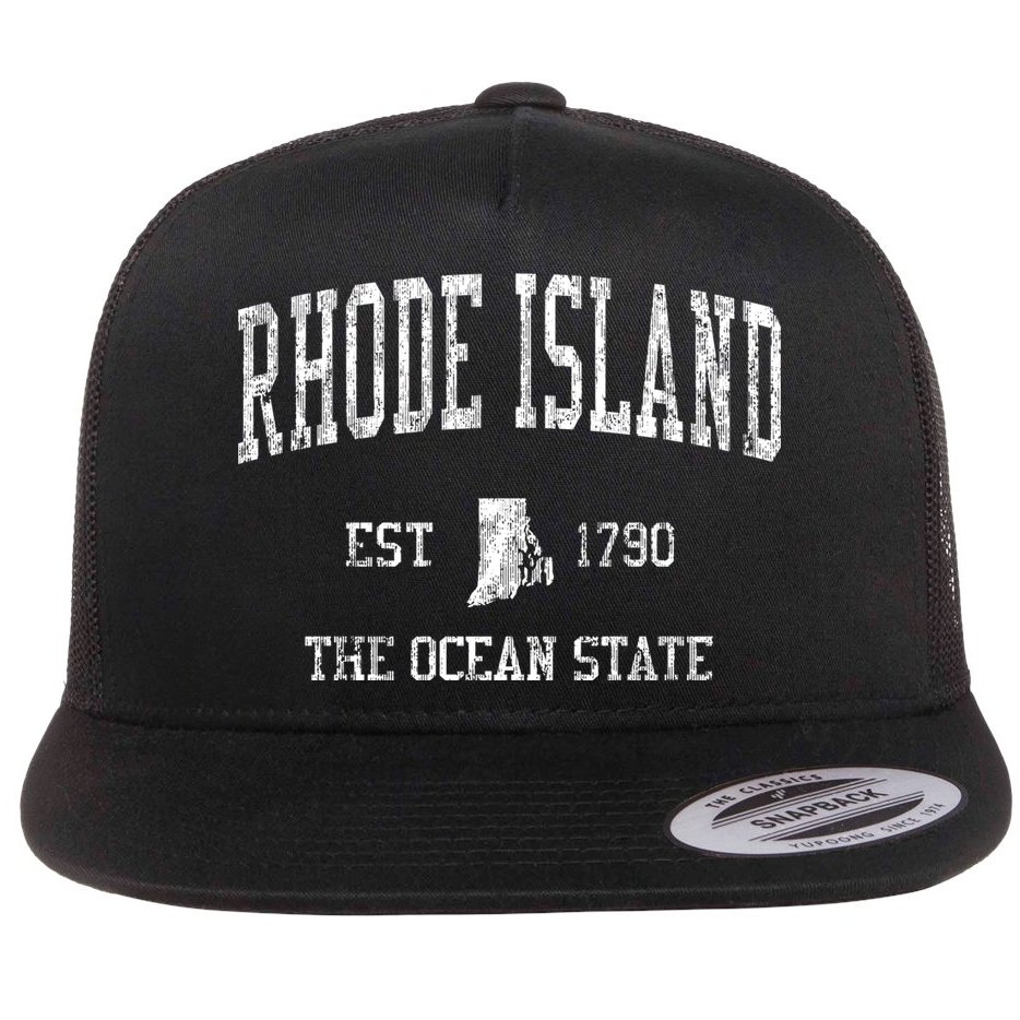 Rhode Island Vintage Sports Flat Bill Trucker Hat