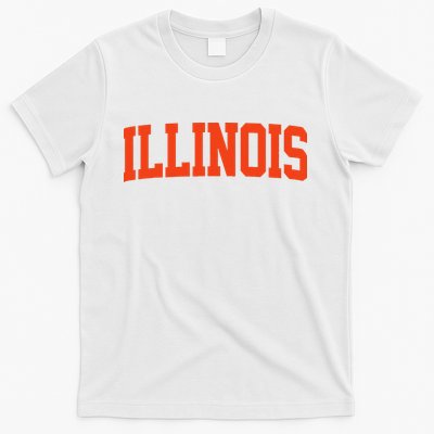 Retro Illinois Vintage Illinois Orange Blue Throwback Il T-Shirt