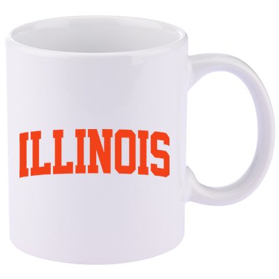 Retro Illinois Vintage Illinois Orange Blue Throwback Il 11oz C Handle Ceramic Mug