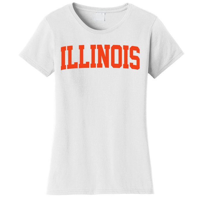 Retro Illinois Vintage Illinois Orange Blue Throwback Il Women's T-Shirt